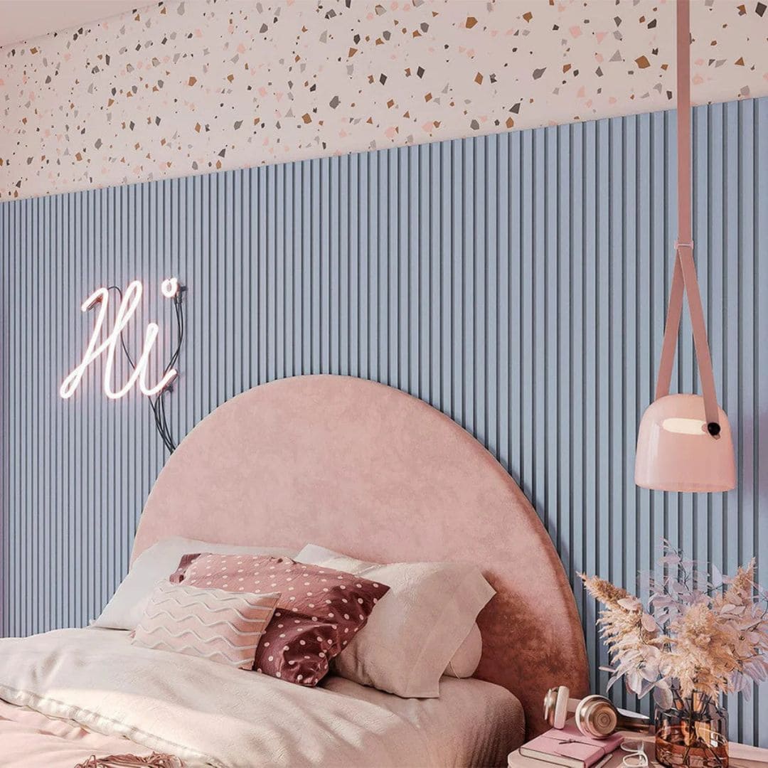 MEU RODAP� - PAINEL RIPADO EVA AUTOCOLANTE LINHA PLAY AZUL 10CM X 1CM X 10MT